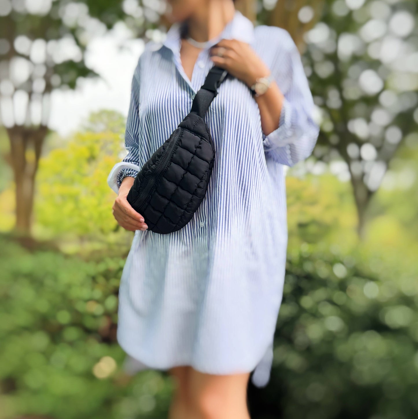 Perfect Puffy Sling Bag: Black