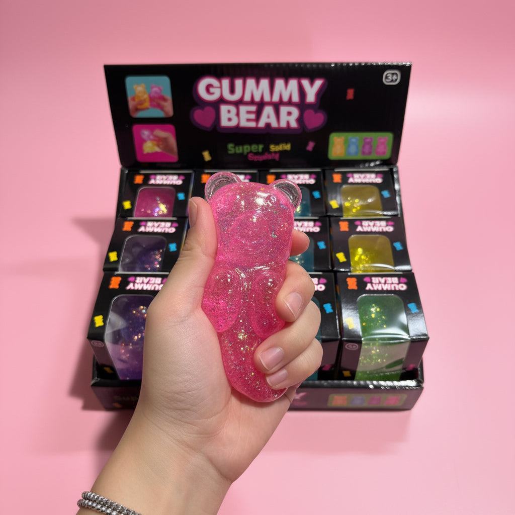 Glitter Gummy Bear Squishy