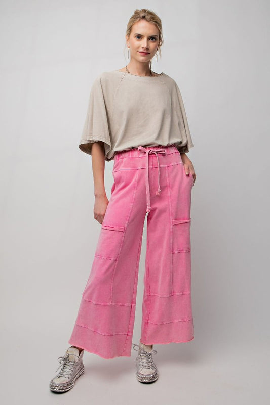 Francie French Terry Pants- Pink