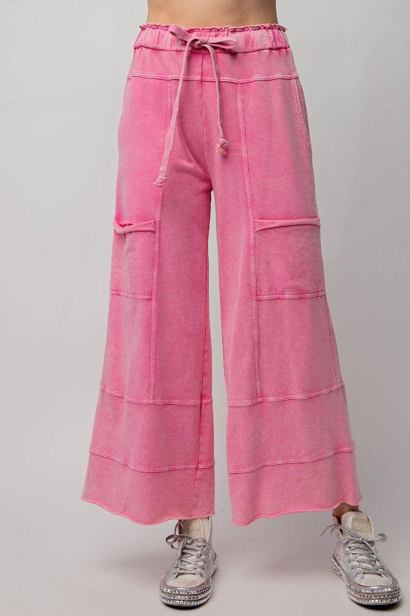 Francie French Terry Pants- Pink