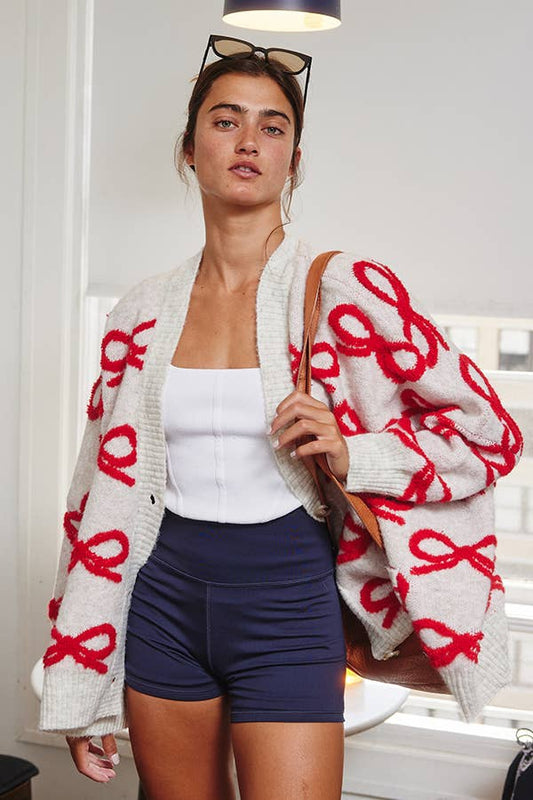 Carrie Oversized Ribbon Cardigan