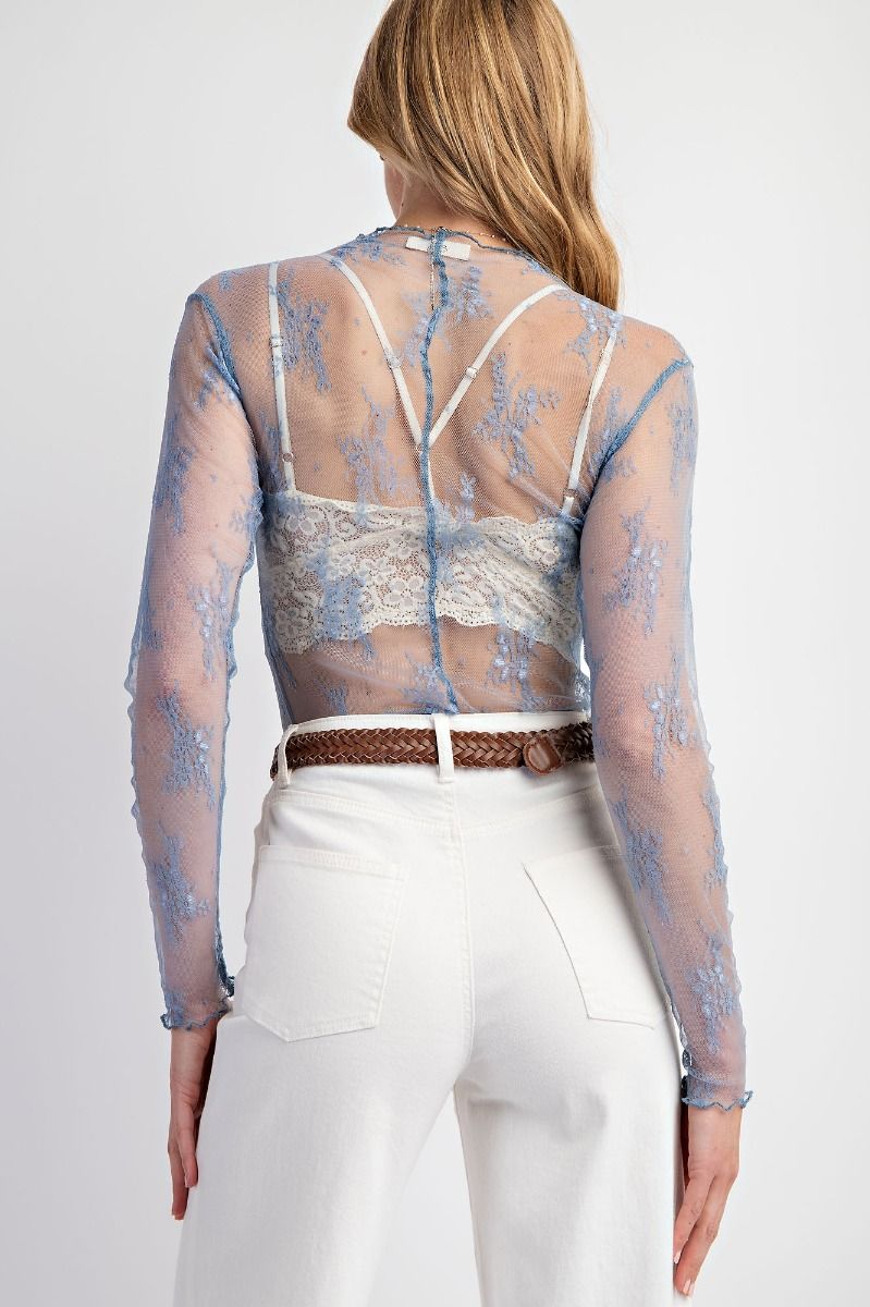 Lacey Layering Top- Blue