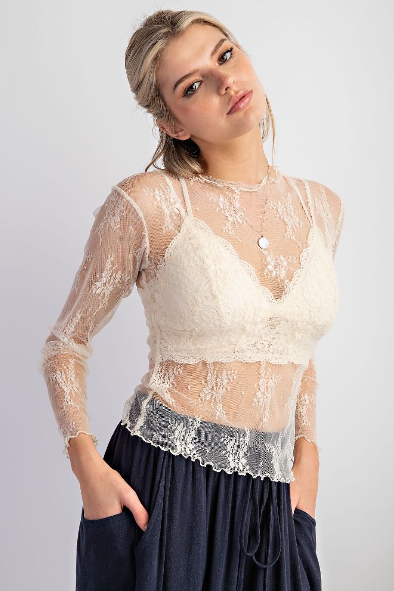 Lacey Layering Top- Ivory