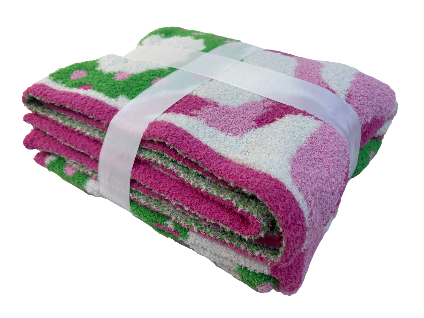 Holiday Wreaths and Trees Luxe Throw Blanket