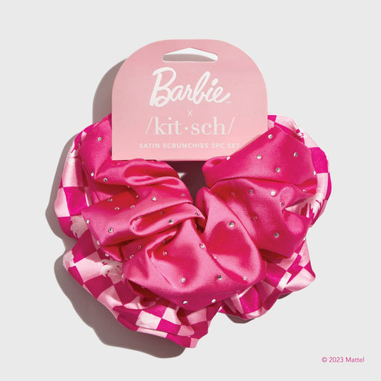 Barbie x kitsch Satin Brunch Scrunchies 2pc Set