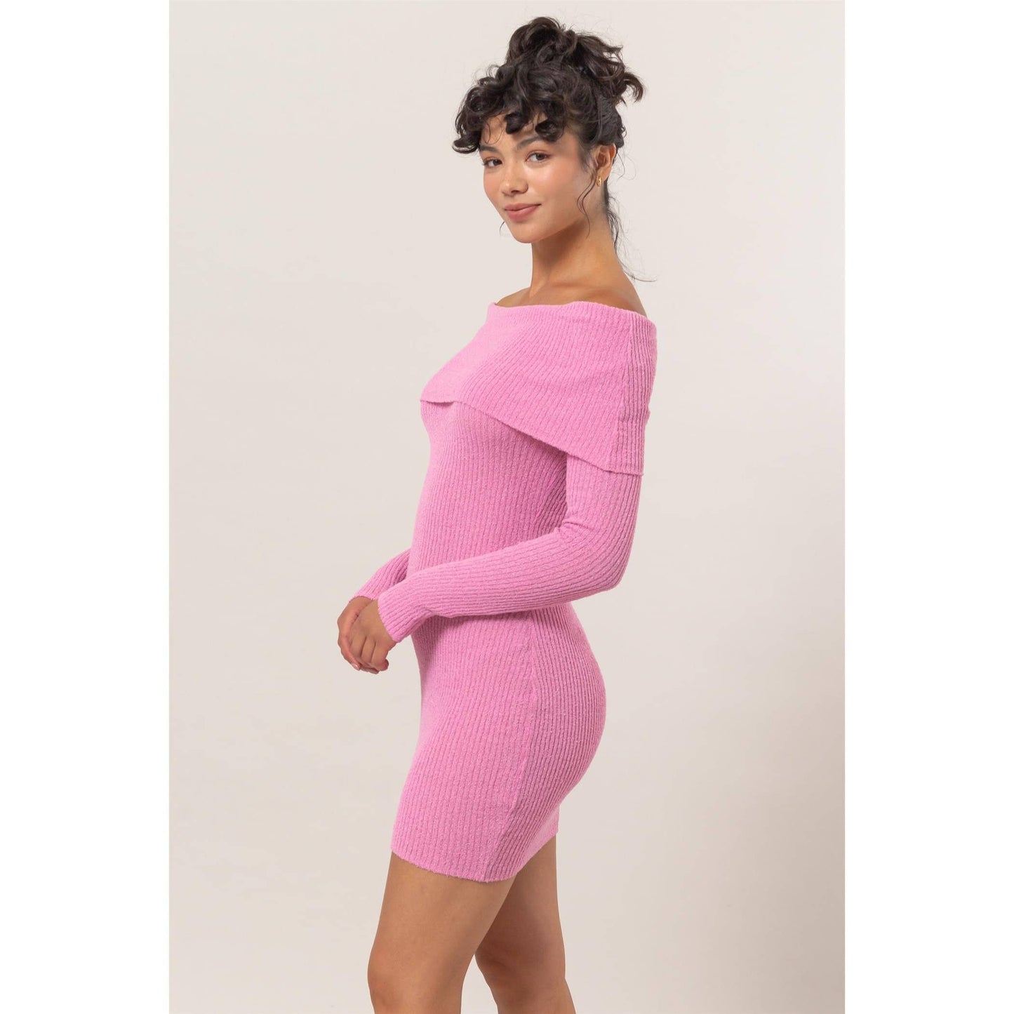 Rosie Ribbed Knit Mini Dress