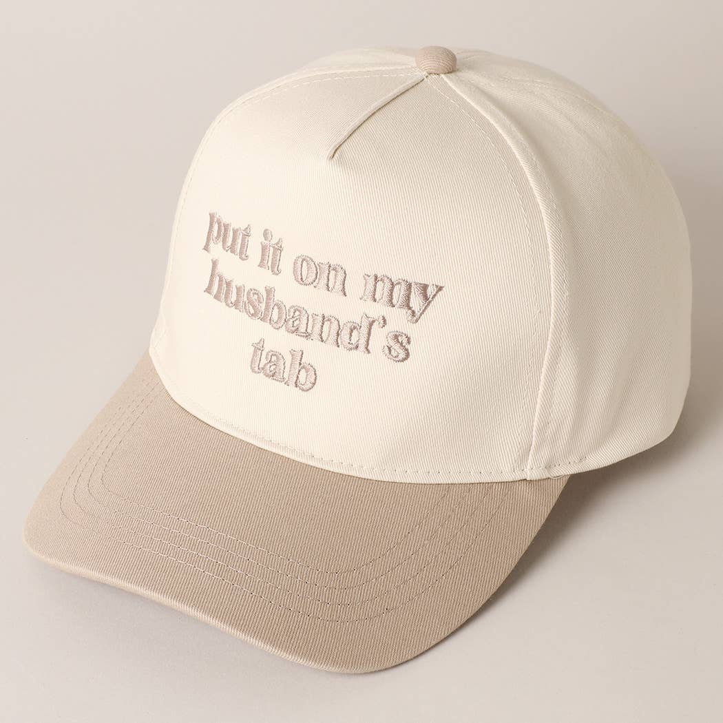 Put it on my Husband’s Tab Hat- Taupe