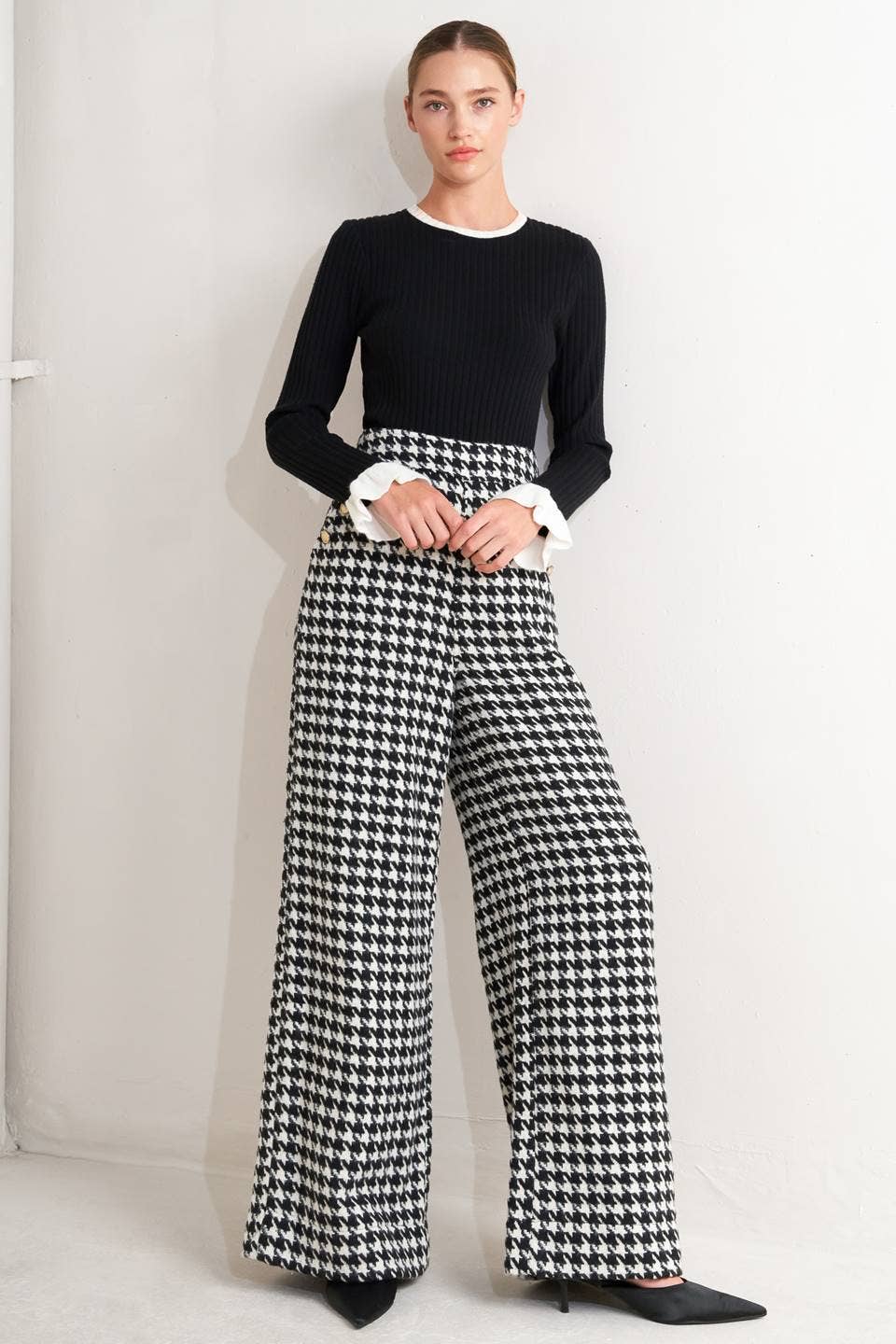 Clarissa Houndstooth Trouser