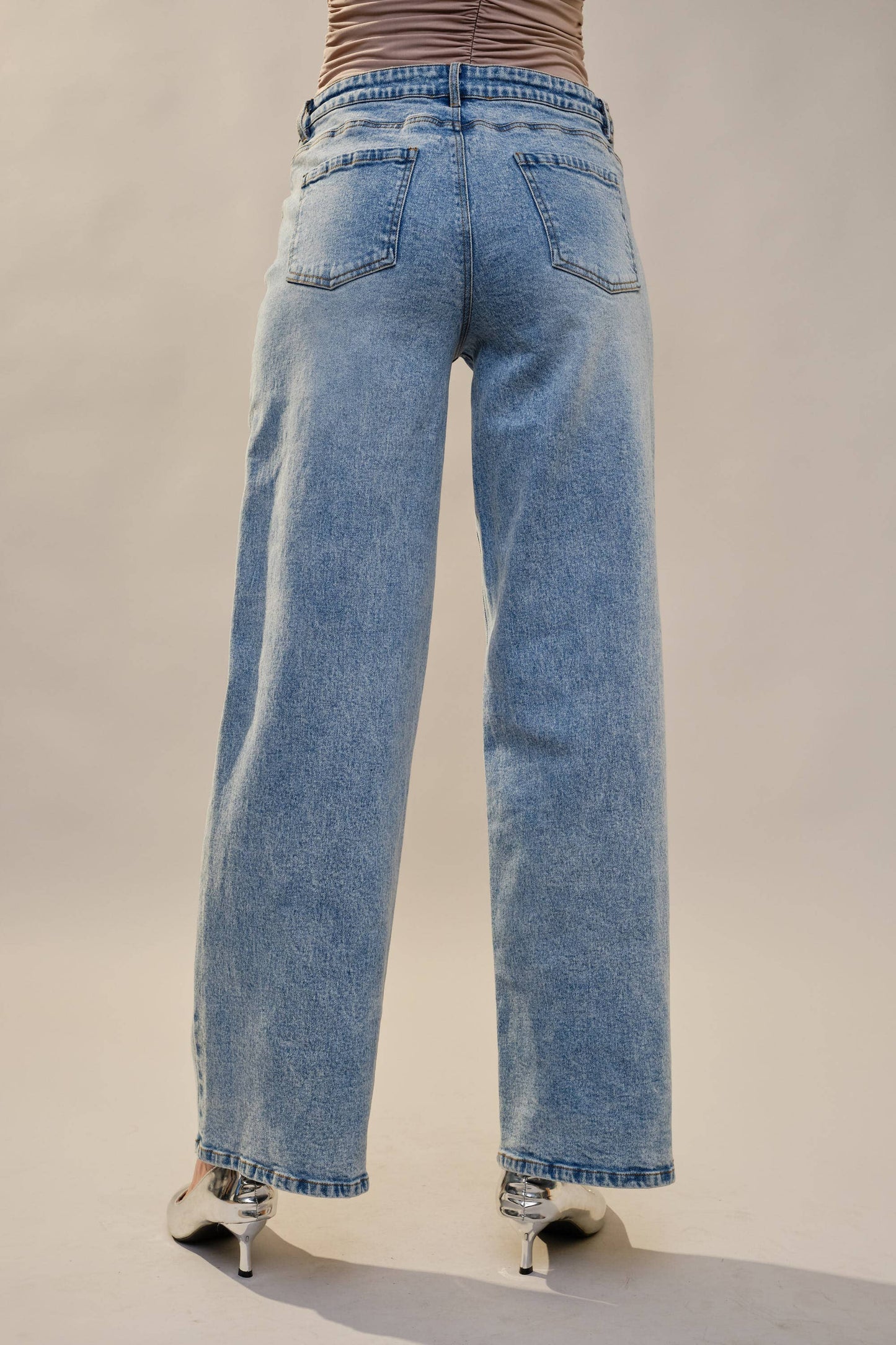 Bow Embellished Jeans