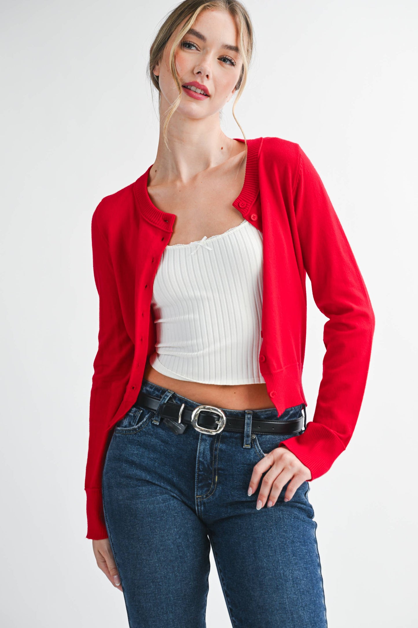 Cherry Button Up Cardigan