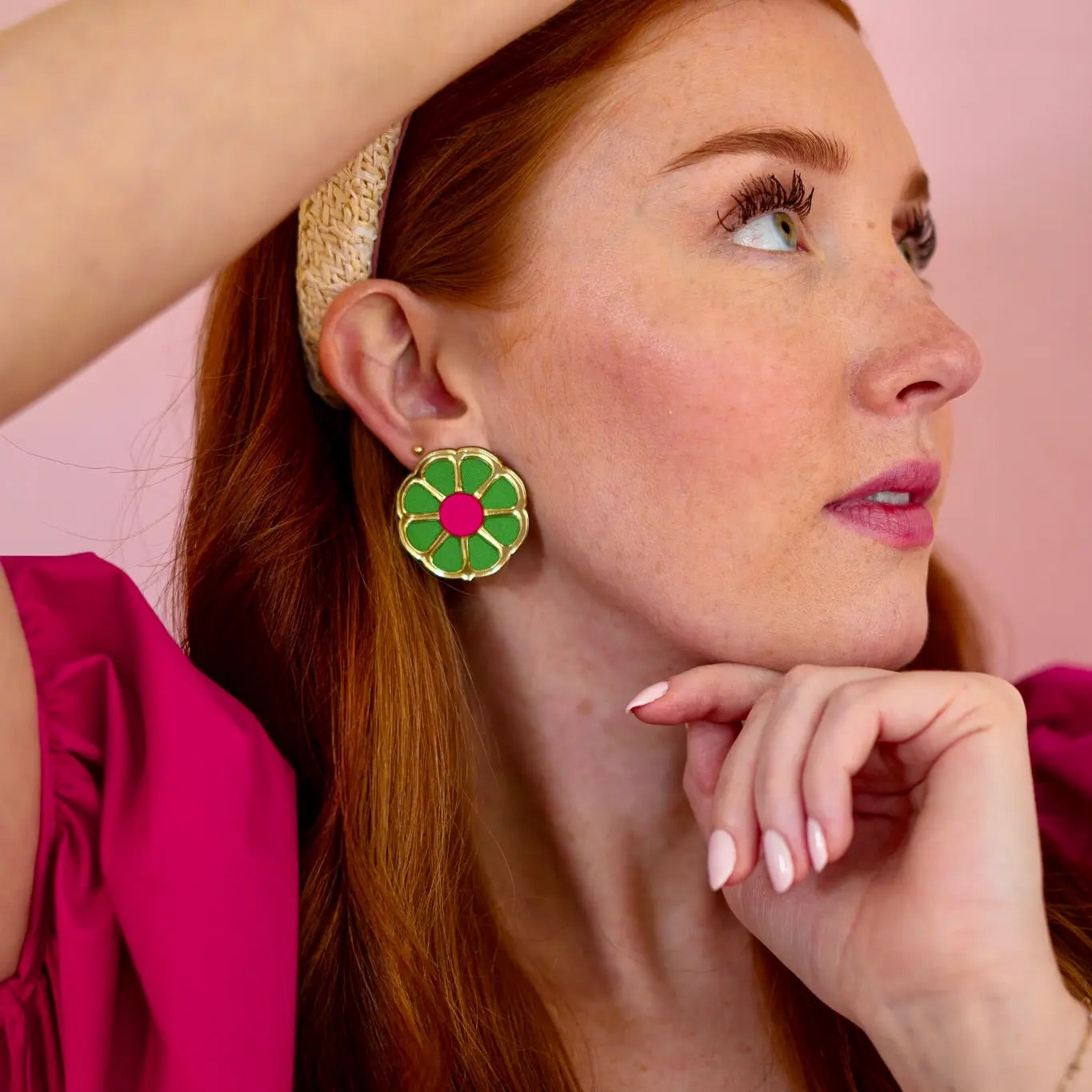 Yellow Flower Statement Studs