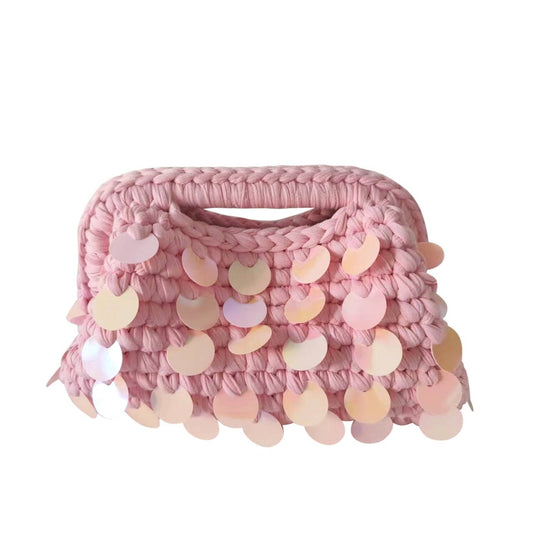 Tropez Woven Bag - Light Pink