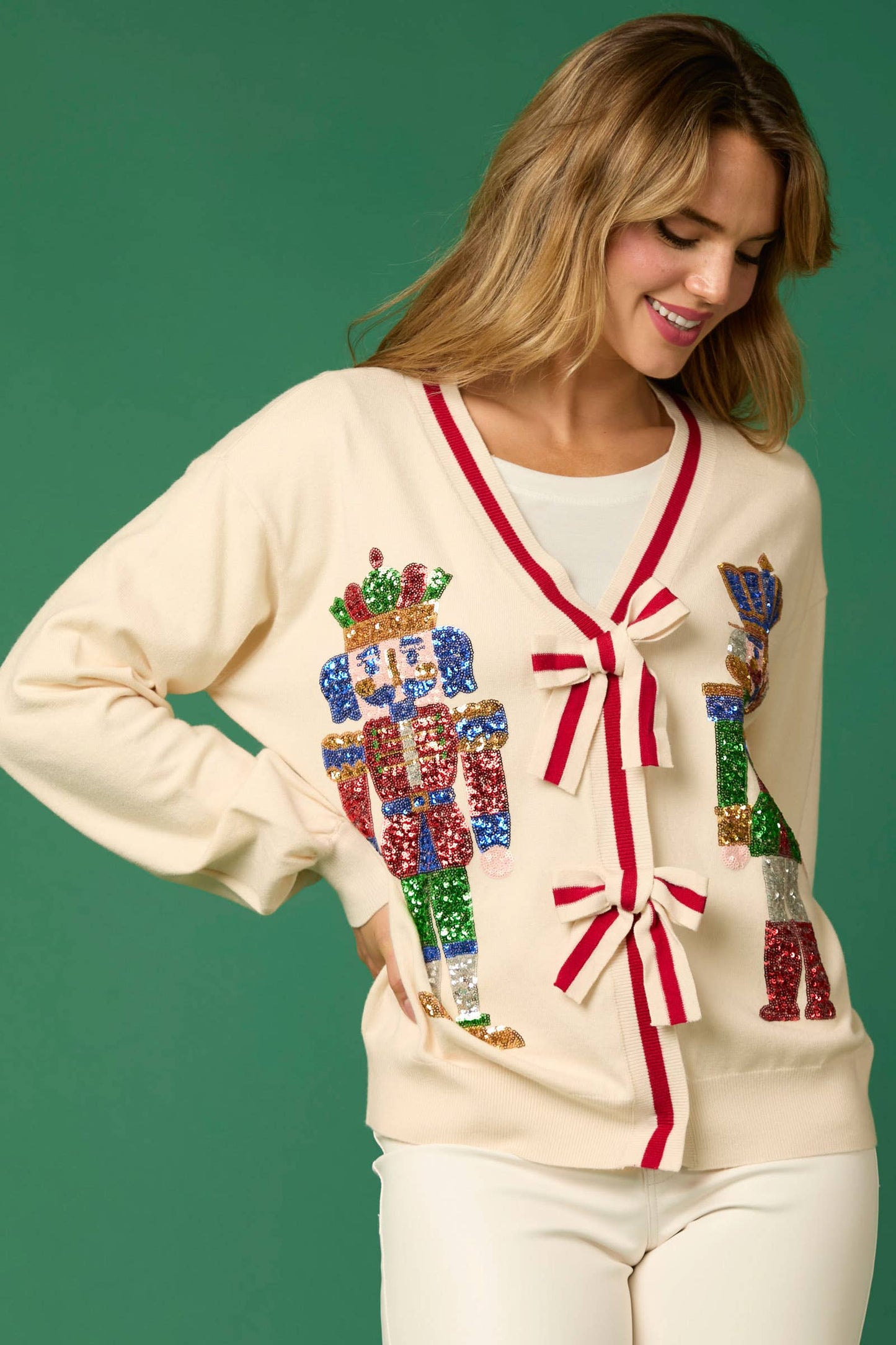 Nutcracker Cardigan with Bow Detail