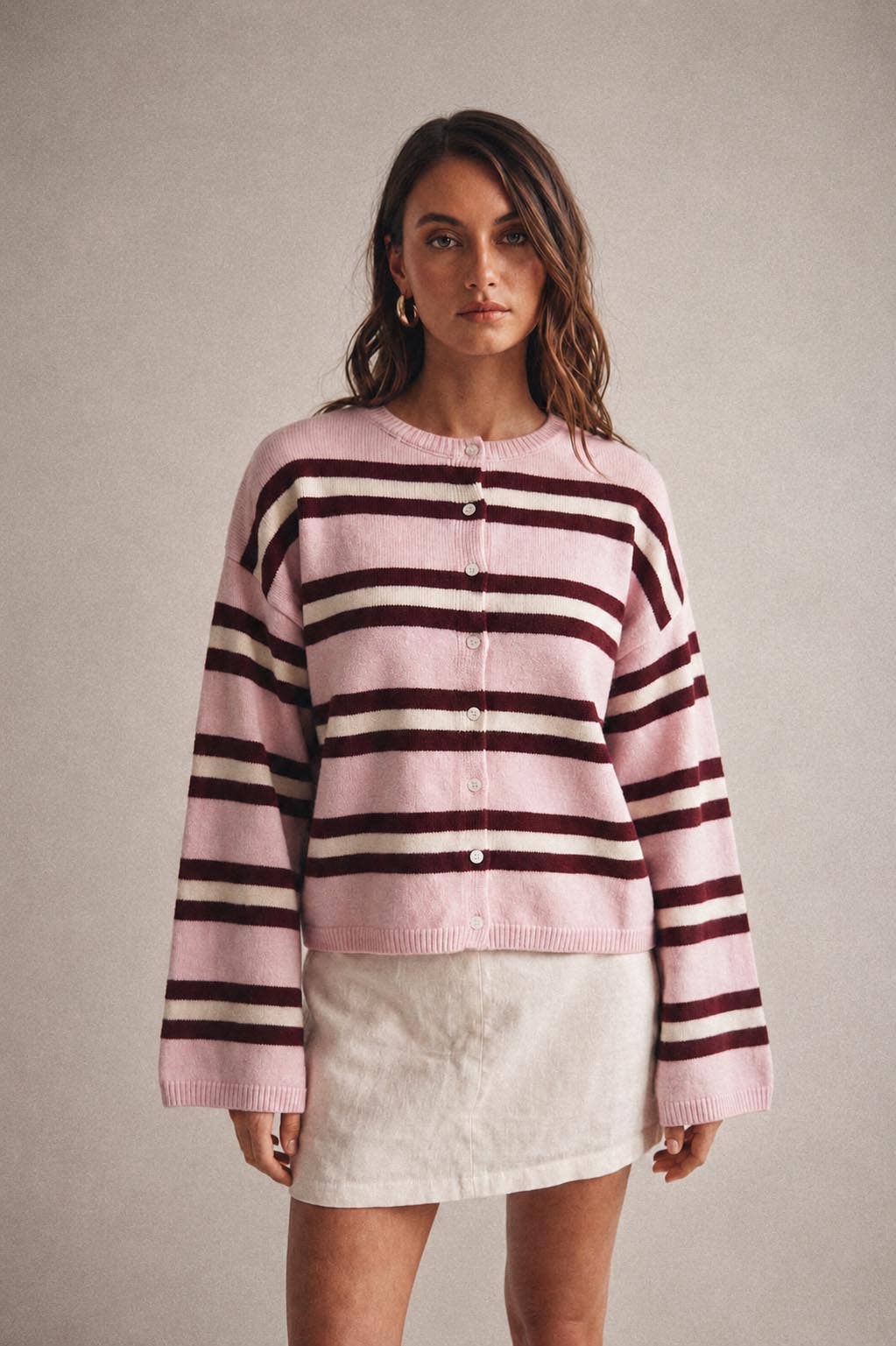 Celine Cardigan- Mauve Pink
