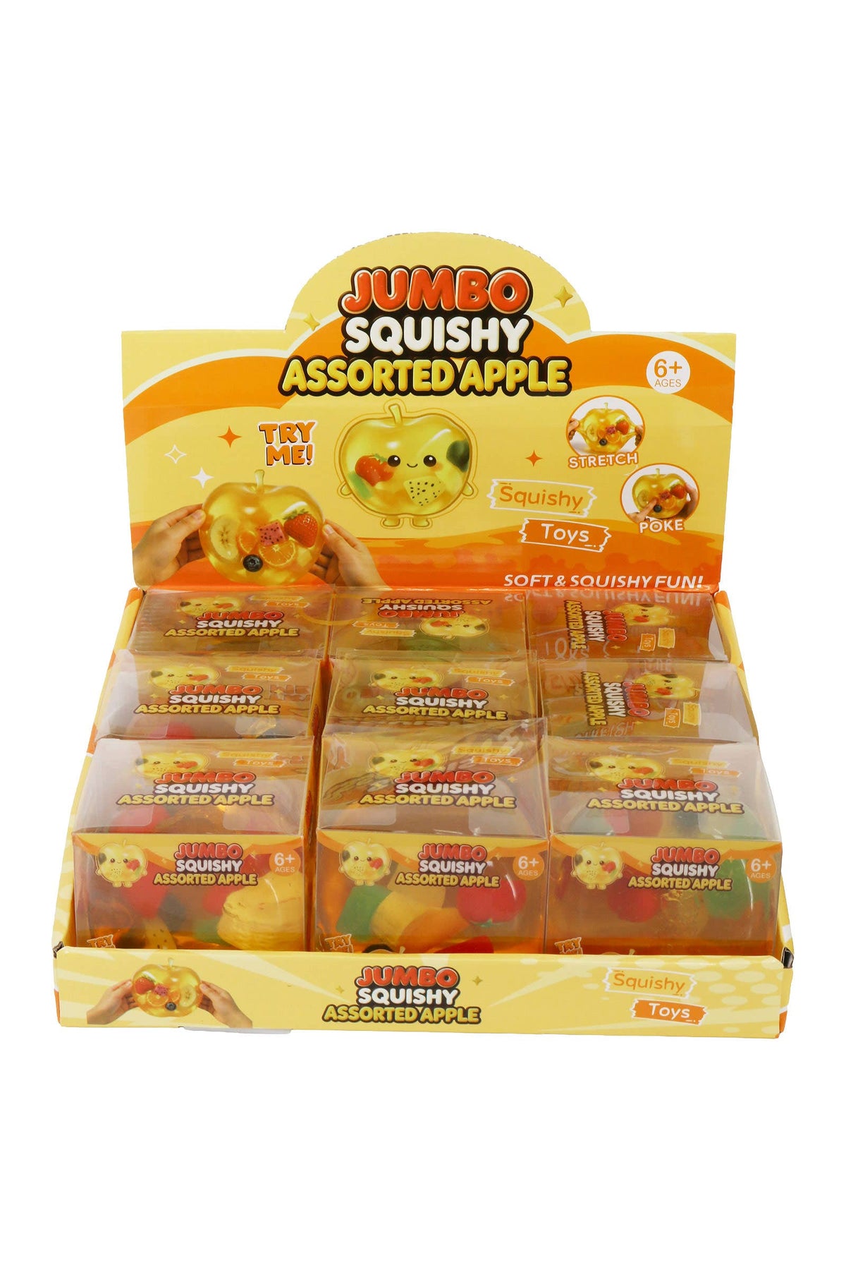 Large 3 Inch Coconut Oil Jelly Apple Fruit Zero Rebound Squishy