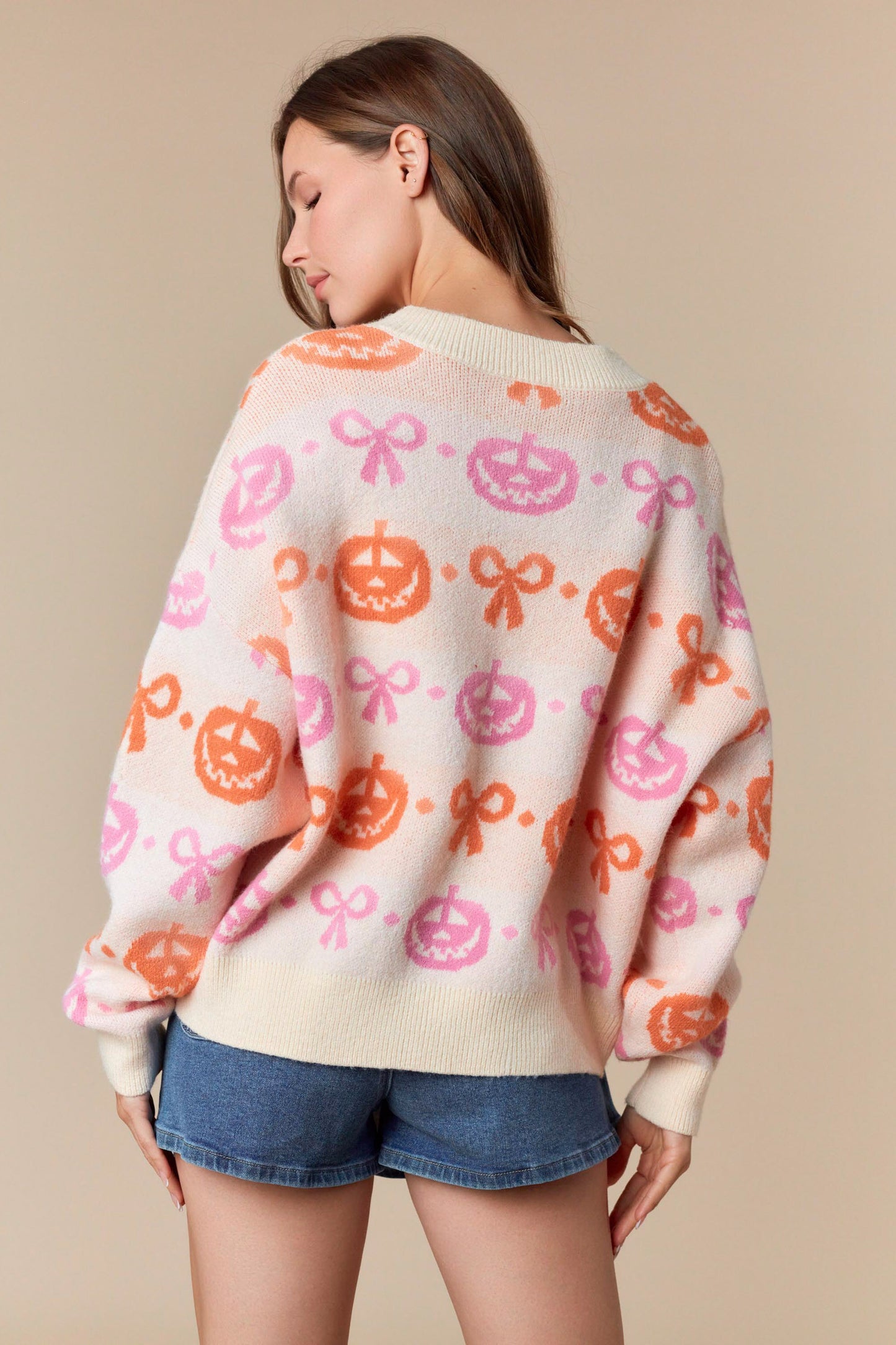 Pumpkin Bow Cardigan