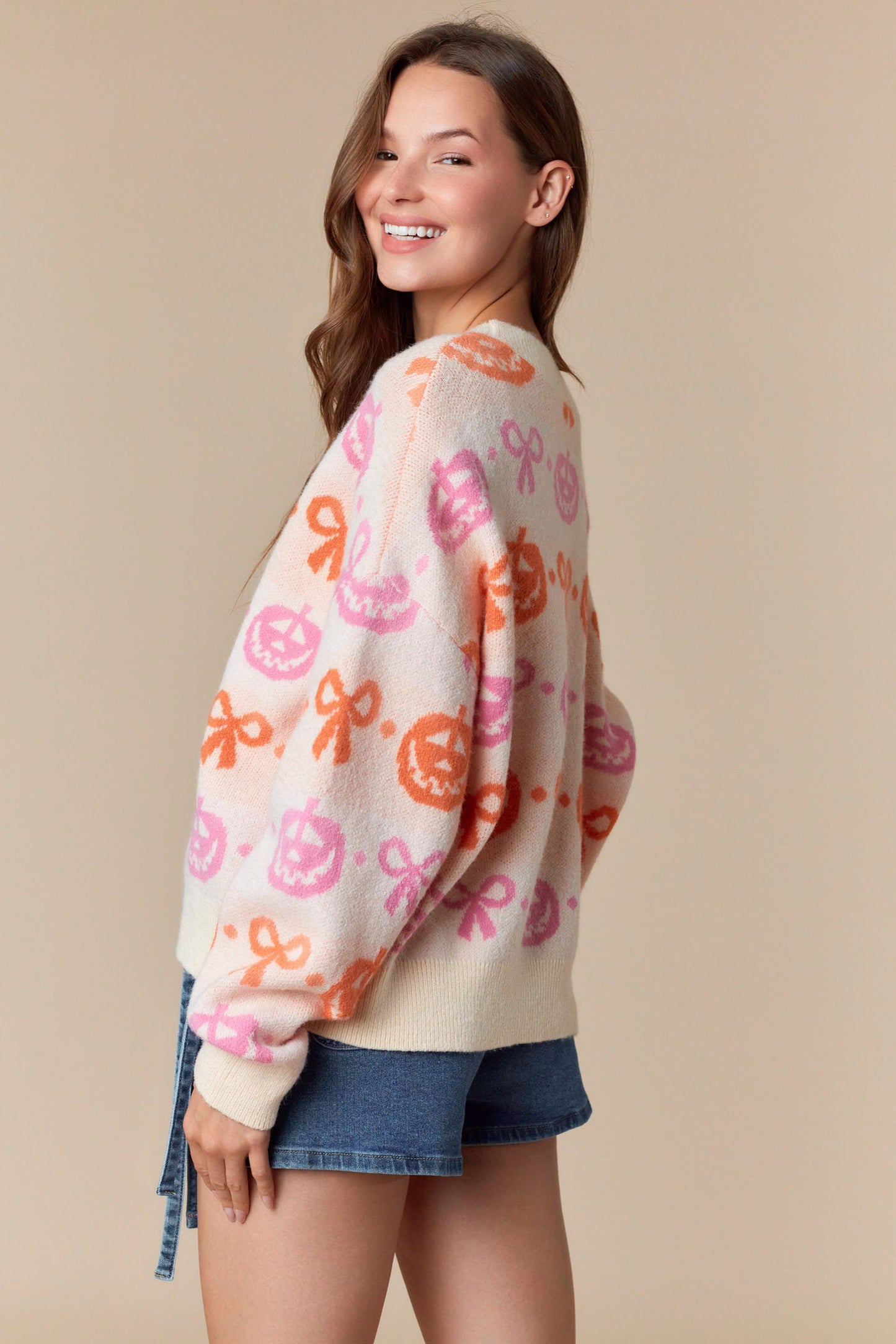 Pumpkin Bow Cardigan