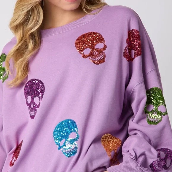 Sequin Skull Sweatshirt