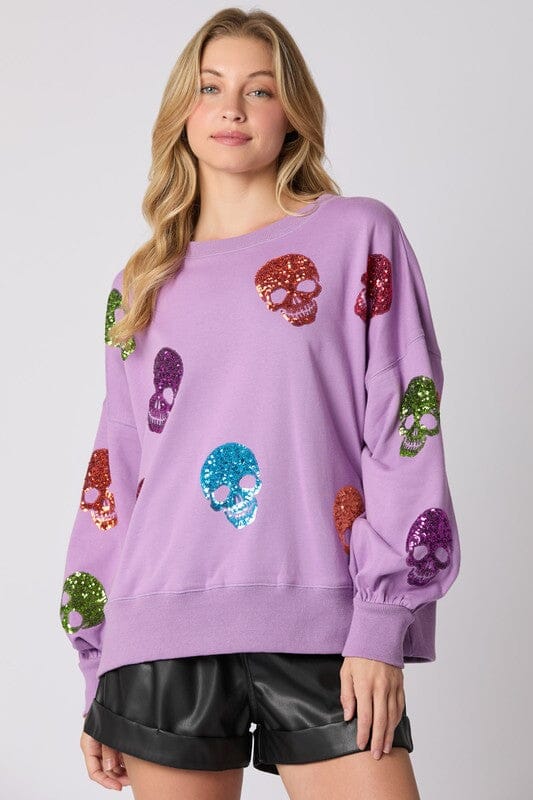 Sequin Skull Sweatshirt