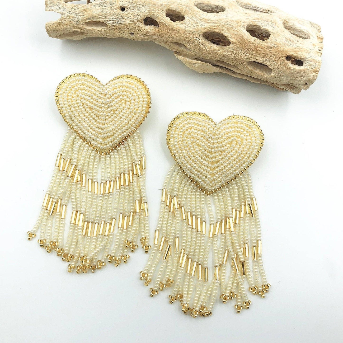 Heart Tassel Earrings