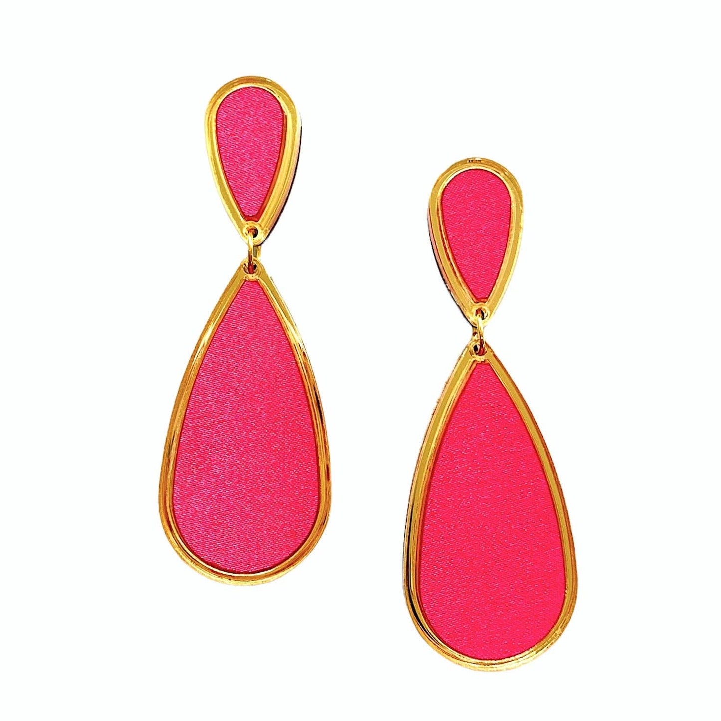 Aura Pink Satin Earrings