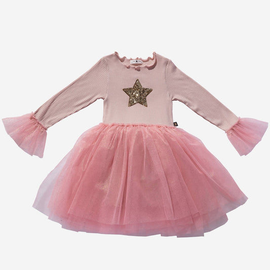Petite Hailey Light Pink Sleeve Tutu Dress