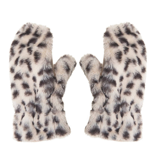Snow Leopard Fur Mittens