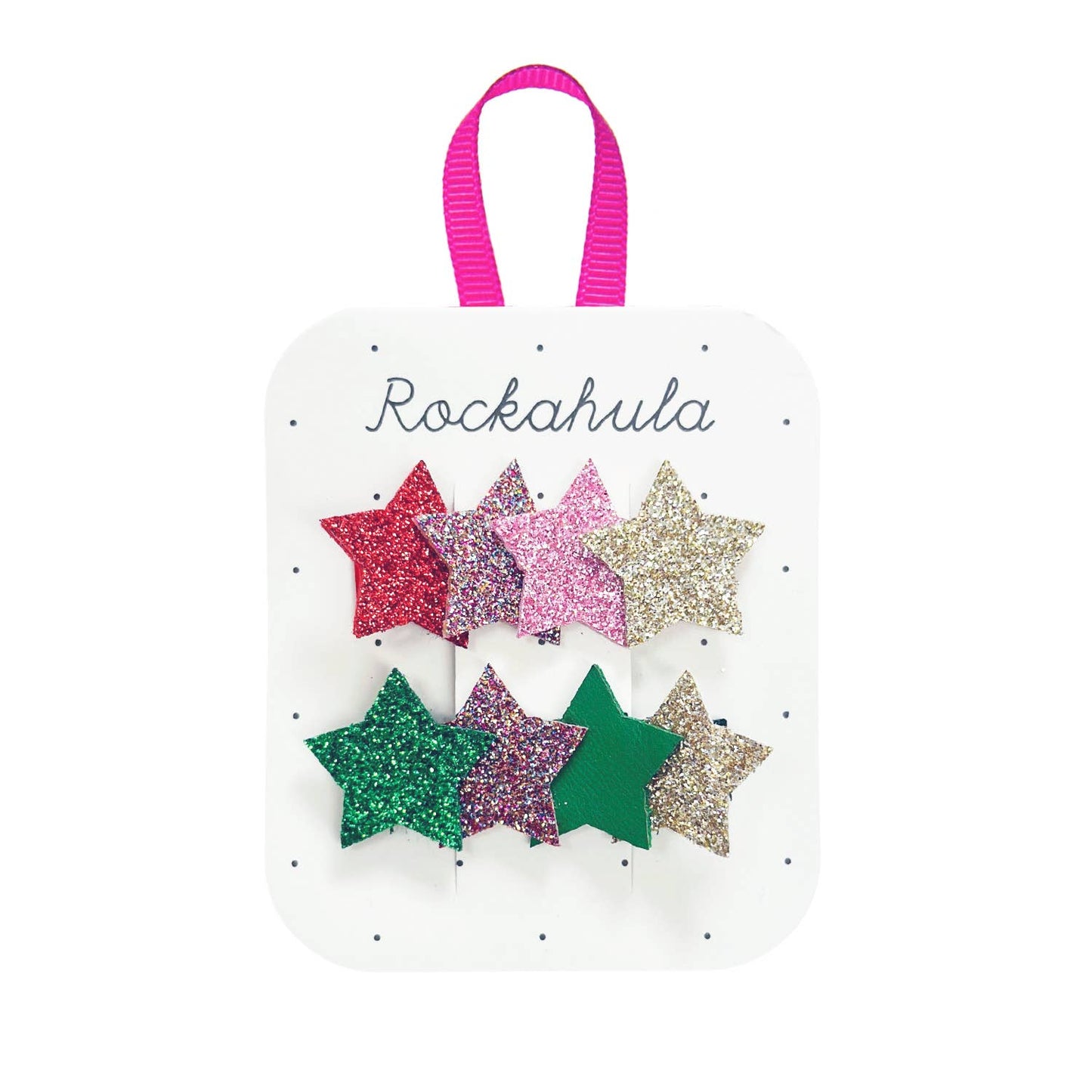 Jolly Glitter Star Clips