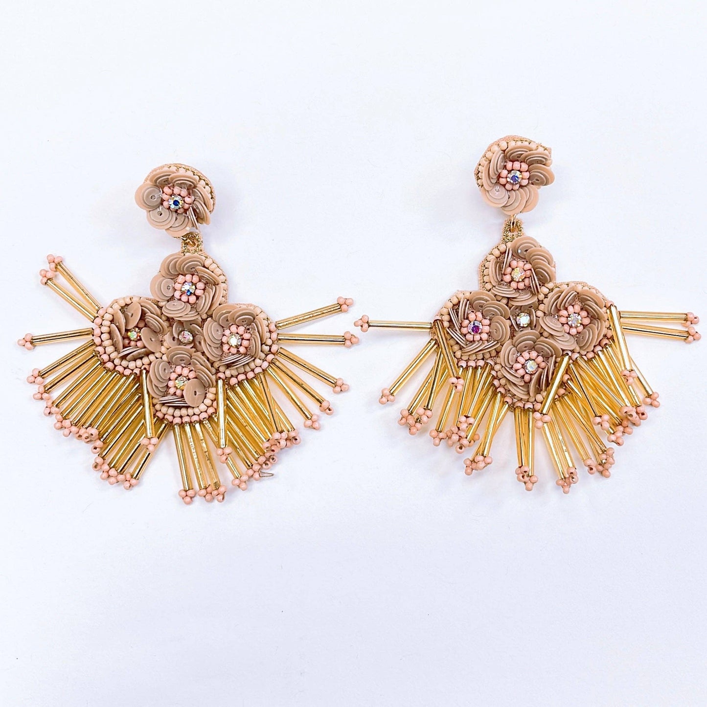 La Fleur Earrings- Nude