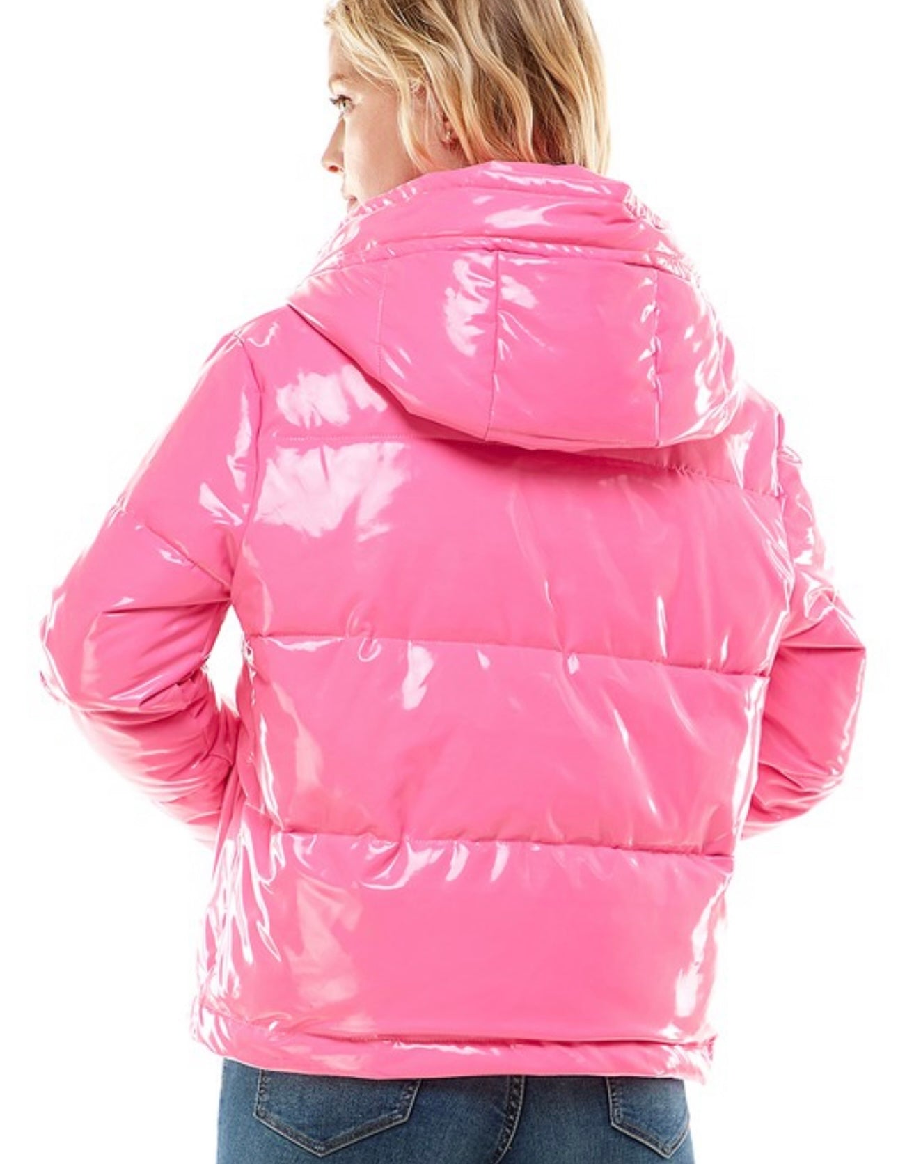 It Girl Hot Pink Puffer Coat