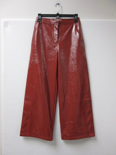 Bianca Wide Leg Leather Crop Pants